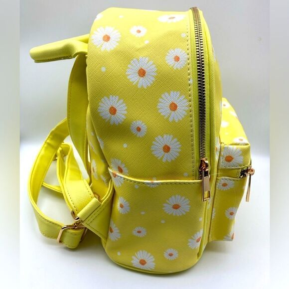 LD Like Dreams Women’s Lemon Yellow Daisy Backpack NWOT - Picture 2 of 10